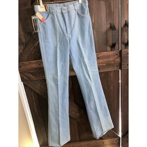 Vintage 70s Men's Brittania Bell Bottom‎ Flared Blue Jeans Size 34 BNWT